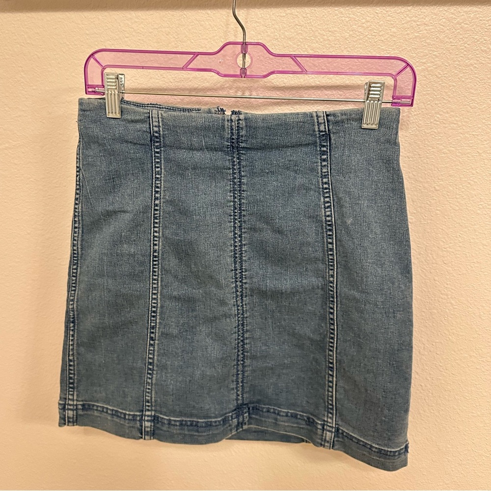 Free People Blue Pencil Mini Skirt Casual